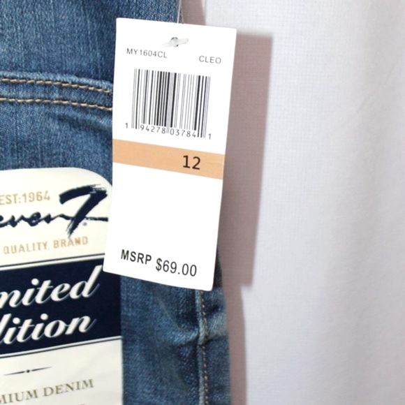 NWT Seven Limited Edition High Rise Slim Straight Leg Jeans - Picture 6 of 15